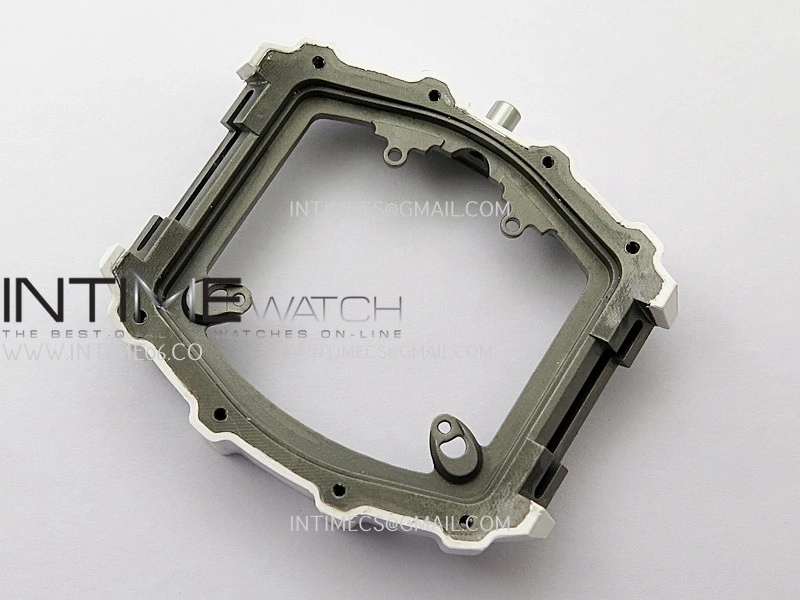 RM055 White Ceramic ZF V3 1:1 Best Edition Skeleton Dial On White Rubber Strap RMUL2 Super Clone