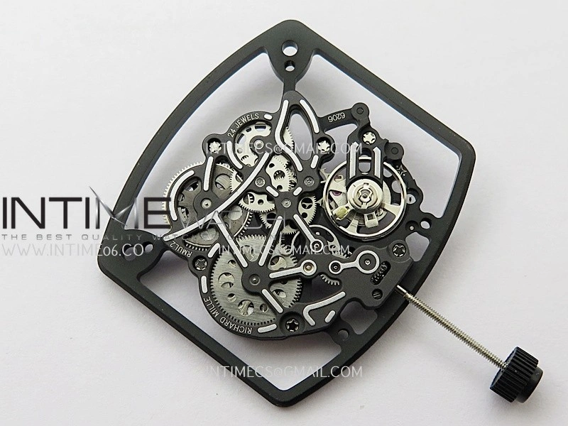 RM055 White Ceramic ZF V3 1:1 Best Edition Skeleton Dial On White Rubber Strap RMUL2 Super Clone