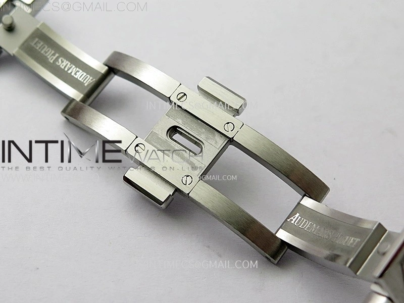 Royal Oak 37mm 15451 SS Diamonds APSF 1:1 Best Edition Blue Textured Dial on SS Bracelet SA3120 Super Clone