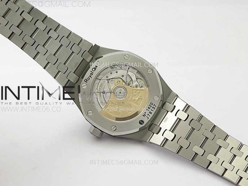 Royal Oak 37mm 15451 SS Diamonds APSF 1:1 Best Edition Blue Textured Dial on SS Bracelet SA3120 Super Clone
