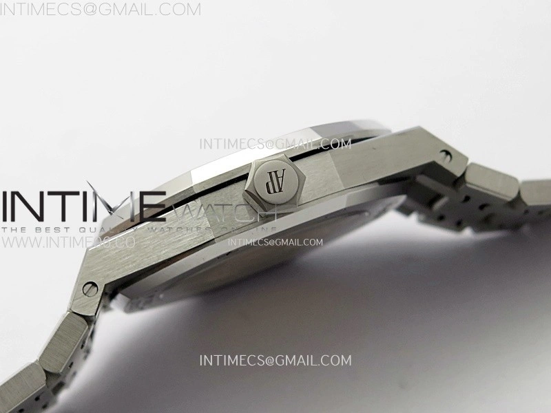 Royal Oak 37mm 15451 SS Diamonds APSF 1:1 Best Edition Gray Textured Dial on SS Bracelet SA3120 Super Clone