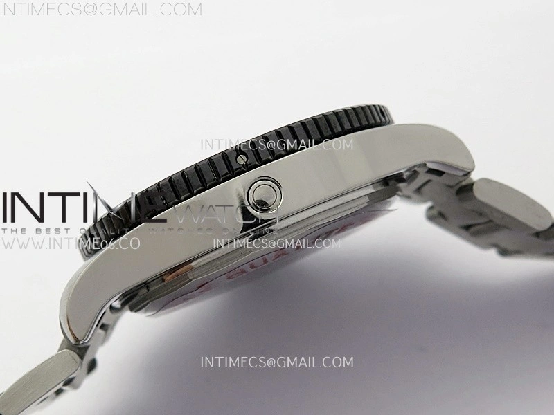 SuperOcean 44mm Special Black Ceramic EF 1:1 Best Edition Black Dial on SS Bracelet A2824