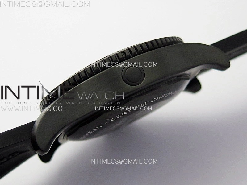 SuperOcean Automatic 46mm DLC TF 1:1 Best Edition Yellow Dial on Black Rubber Strap A2824