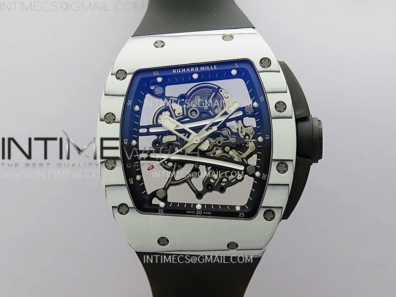 RM061-01 Yohan Blake White NTPT APSF 1:1 Best Edition on Black Rubber Strap RMUL2 Super Clone