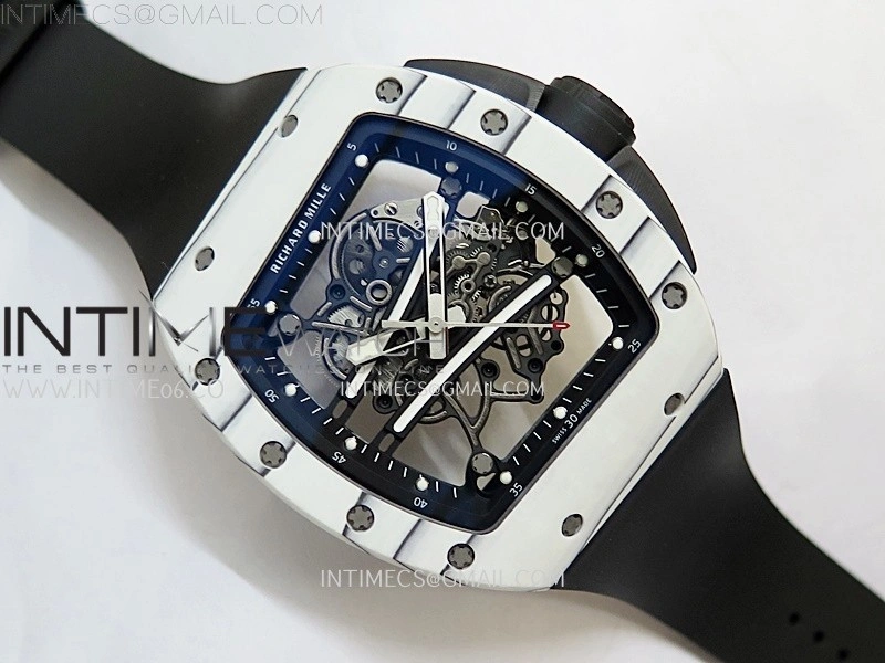 RM061-01 Yohan Blake White NTPT APSF 1:1 Best Edition on Black Rubber Strap RMUL2 Super Clone