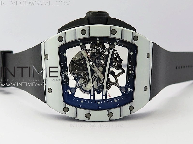 RM061-01 Yohan Blake White NTPT APSF 1:1 Best Edition on Black Rubber Strap RMUL2 Super Clone