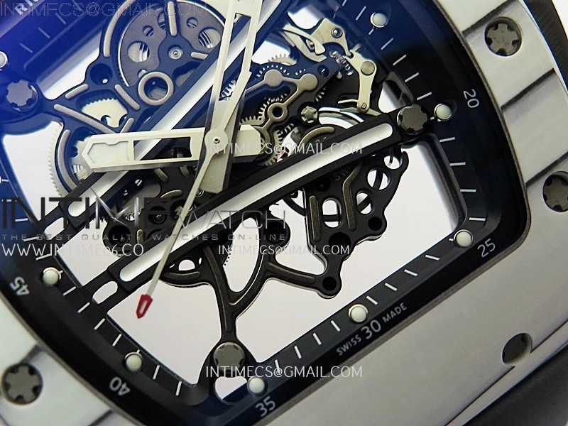 RM061-01 Yohan Blake White NTPT APSF 1:1 Best Edition on Black Rubber Strap RMUL2 Super Clone