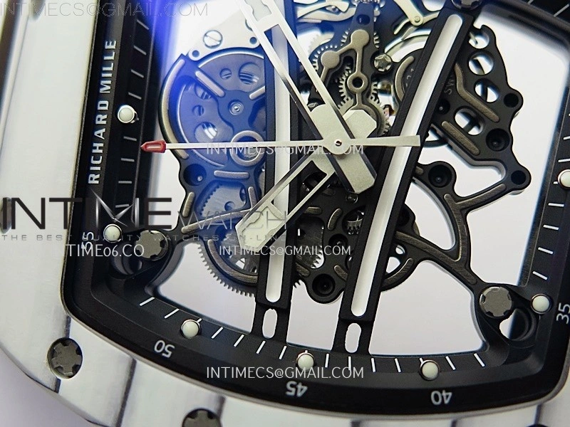 RM061-01 Yohan Blake White NTPT APSF 1:1 Best Edition on Black Rubber Strap RMUL2 Super Clone