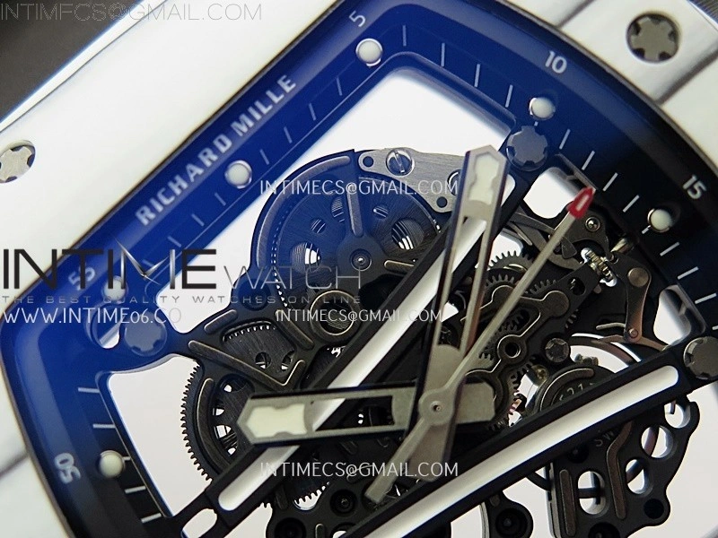 RM061-01 Yohan Blake White NTPT APSF 1:1 Best Edition on Black Rubber Strap RMUL2 Super Clone