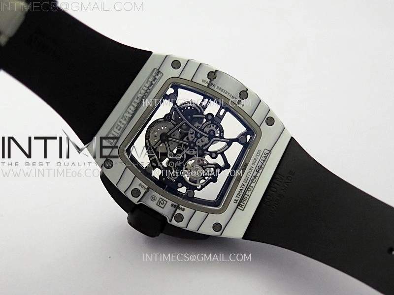 RM061-01 Yohan Blake White NTPT APSF 1:1 Best Edition on Black Rubber Strap RMUL2 Super Clone