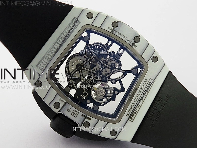 RM061-01 Yohan Blake White NTPT APSF 1:1 Best Edition on Black Rubber Strap RMUL2 Super Clone