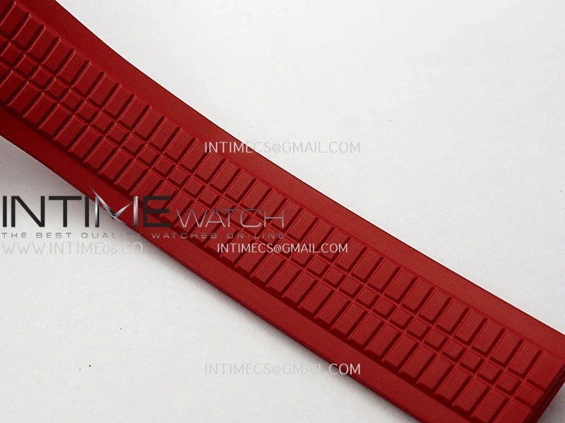Aquanaut 5167 SS 3KF Best Edition Gray Dial On Red Rubber Strap A324 Super Clone V2