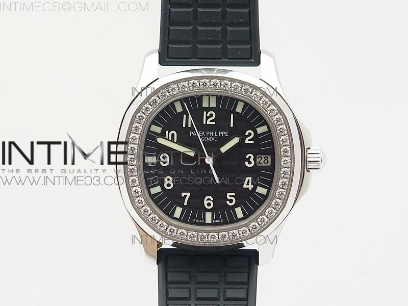 Aquanaut Jumbo 5069G SS Best Edition Black Dial on Black Rubber Strap Asian PP324CS