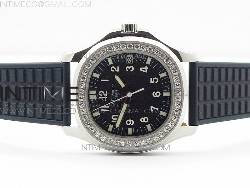 Aquanaut Jumbo 5069G SS Best Edition Black Dial on Black Rubber Strap Asian PP324CS
