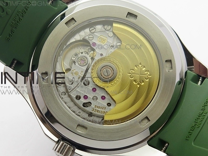 Aquanaut Jumbo MP Best Edition SS Green Dial on Green Rubber Strap A2824 to PP324CS