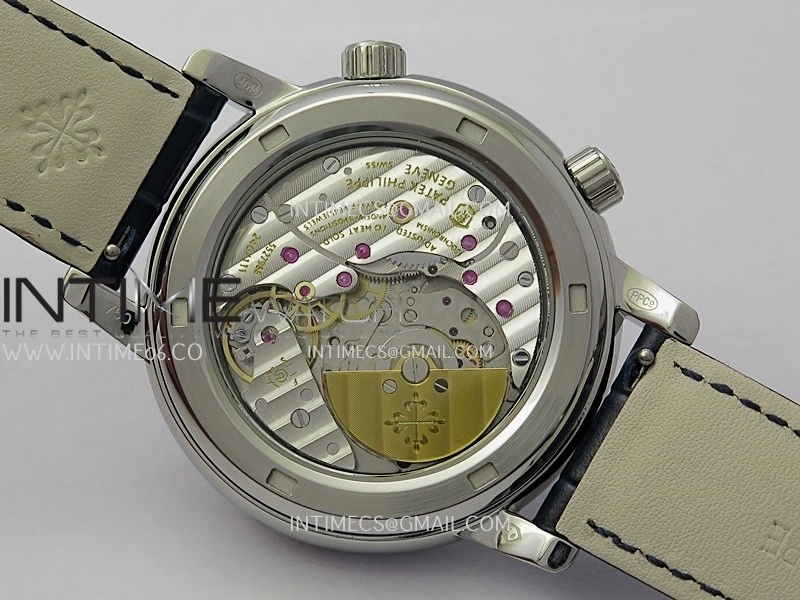 Grand Complications 6102G Moon SS T Crystal YF Blue Dial on Blue Leather Strap A240