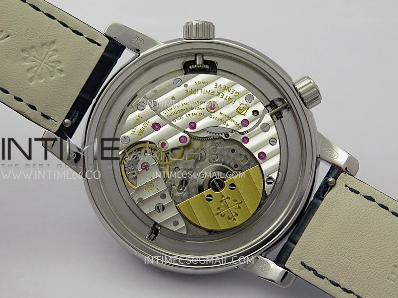 Grand Complications 6102G Moon SS T Crystal YF Blue Dial on Blue Leather Strap A240