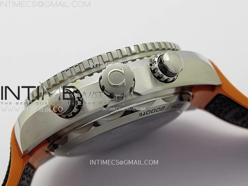 Planet Ocean Master Chronometer Black Orange Ceramic Bezel SS SCF 1:1 Best Edition Black Dial on Black Rubber Strap A9900