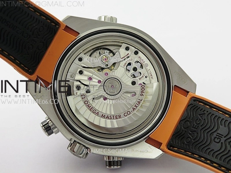 Planet Ocean Master Chronometer Black Orange Ceramic Bezel SS SCF 1:1 Best Edition Black Dial on Black Rubber Strap A9900