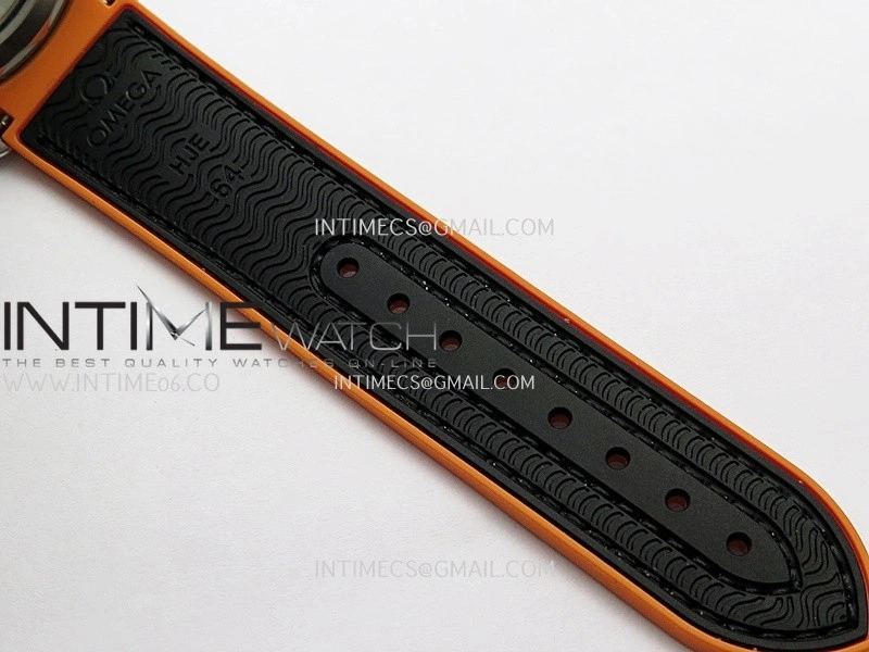 Planet Ocean Master Chronometer Black Orange Ceramic Bezel SS VRF 1:1 Best Edition Black Dial On Black Rubber Strap A9900