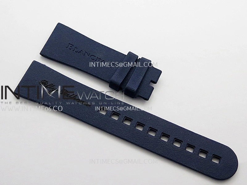 Fifty Fathoms Bathyscape Blue Ceramic Bezel RG GF 1:1 Best Edition Blue Dial On Blue Nylon Strap A1315