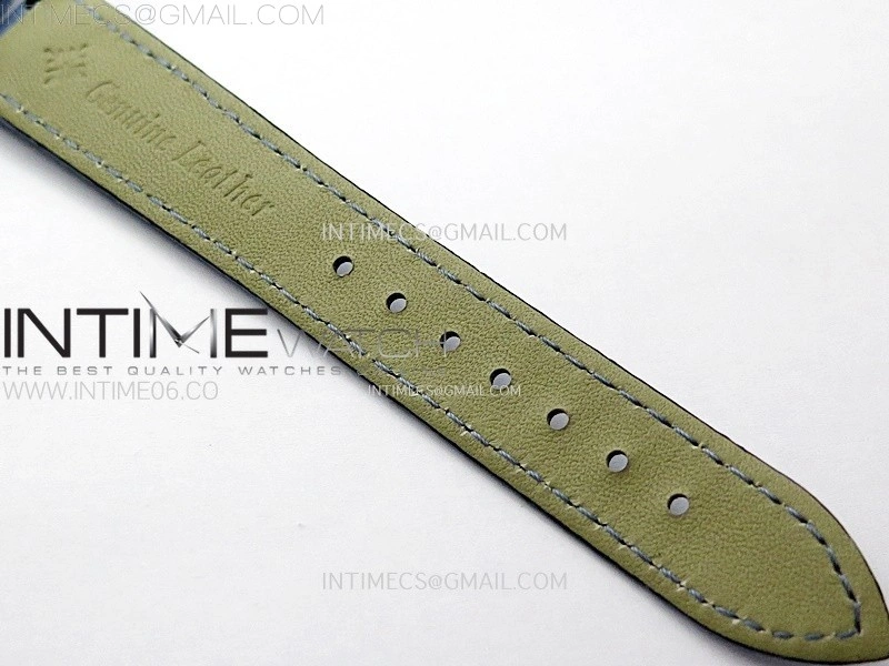Annual Calendar 4947G SS Diamonds Bezel N1F Best Edition White Dial on Blue Leather Strap A324