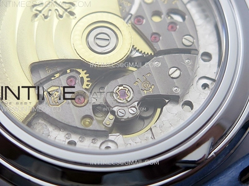 Annual Calendar 4947G SS Diamonds Bezel N1F Best Edition White Dial on Blue Leather Strap A324