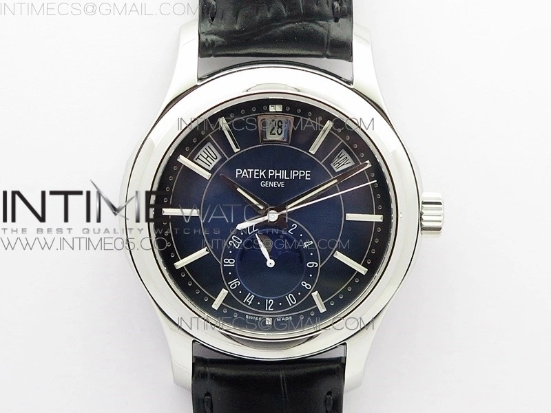 Annual Calendar Complications 5205R SS GRF Best Edition Blue dial on Black leather strap A324