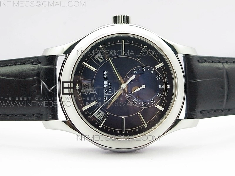 Annual Calendar Complications 5205R SS GRF Best Edition Blue dial on Black leather strap A324