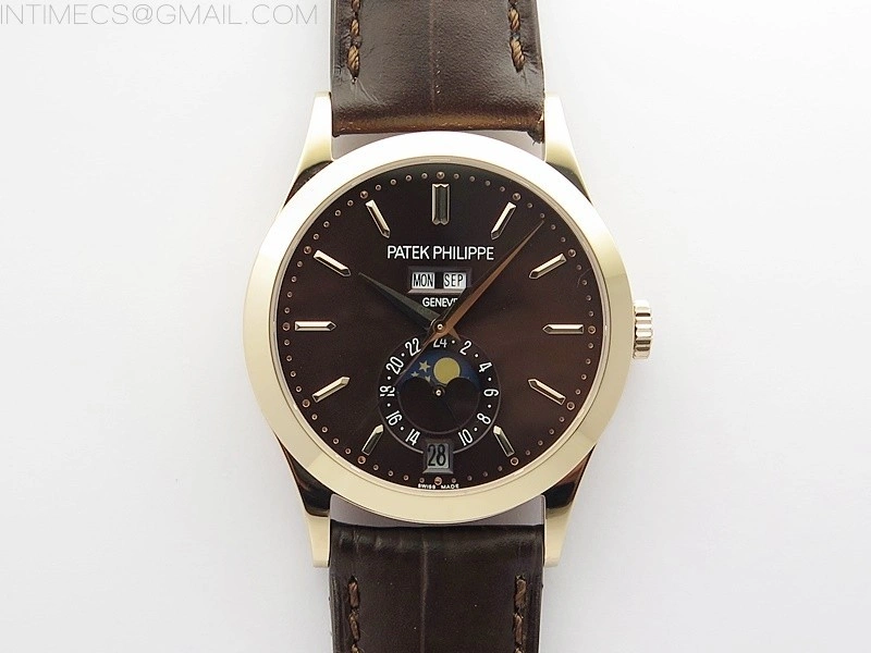 Annual Calendar Complications 5396 RG GRF Best Edition Black dial on Brown leather strap A324