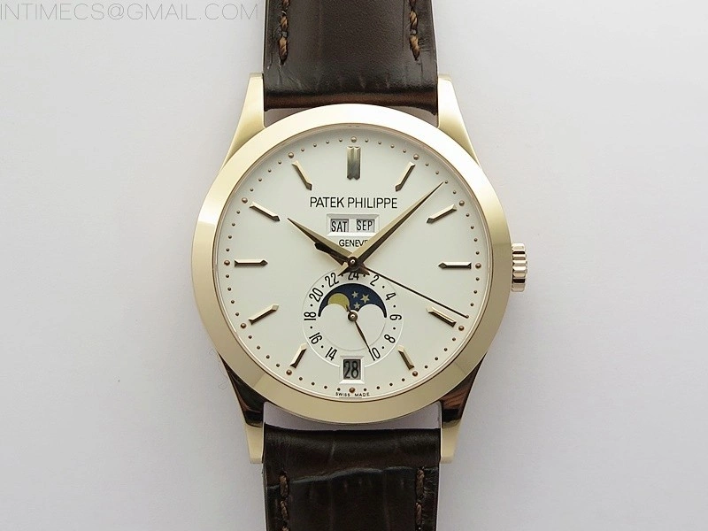 Annual Calendar Complications 5396 RG GRF Best Edition White dial on Brown leather strap A324