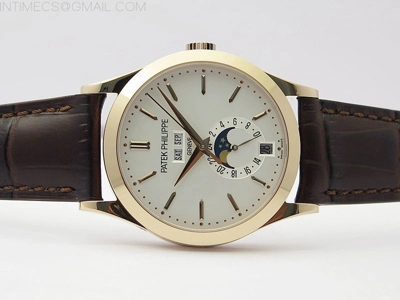Annual Calendar Complications 5396 RG GRF Best Edition White dial on Brown leather strap A324