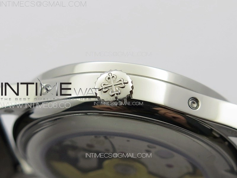 Annual Calendar Moonphase 5396 SS PPF 1:1 Best Edition Gray Dial on Black Leather Strap PPF324