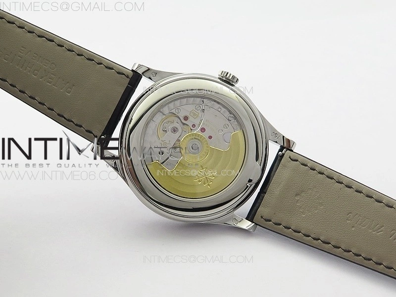 Annual Calendar Moonphase 5396 SS PPF 1:1 Best Edition Gray Dial on Black Leather Strap PPF324