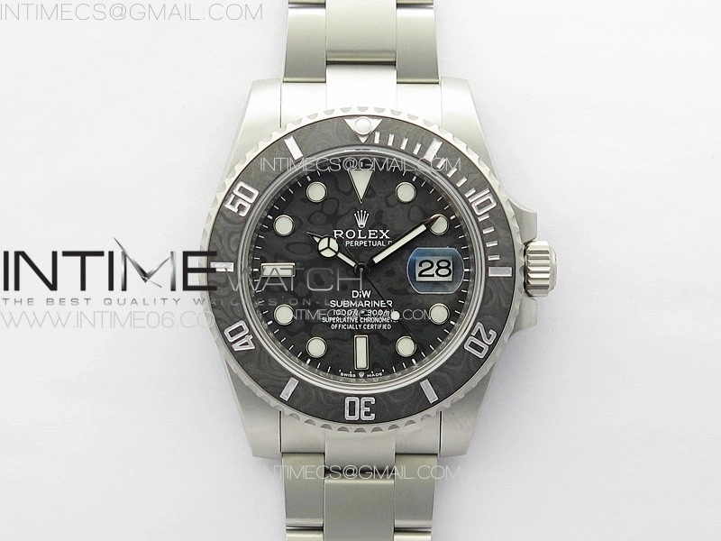Submariner DIW Carbon Bezel VSF 1:1 Best Edition Black Carbon Dial on Sandblasted Bracelet VS3135
