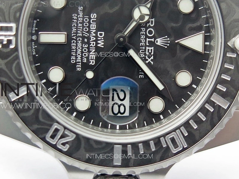 Submariner DIW Carbon Bezel VSF 1:1 Best Edition Black Carbon Dial on Sandblasted Bracelet VS3135