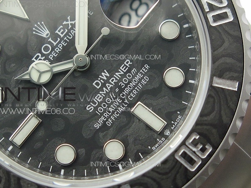 Submariner DIW Carbon Bezel VSF 1:1 Best Edition Black Carbon Dial on Sandblasted Bracelet VS3135