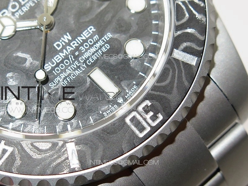 Submariner DIW Carbon Bezel VSF 1:1 Best Edition Black Carbon Dial on Sandblasted Bracelet VS3135