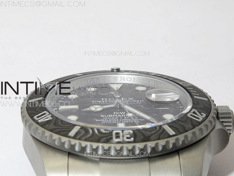 Submariner DIW Carbon Bezel VSF 1:1 Best Edition Black Carbon Dial on Sandblasted Bracelet VS3135