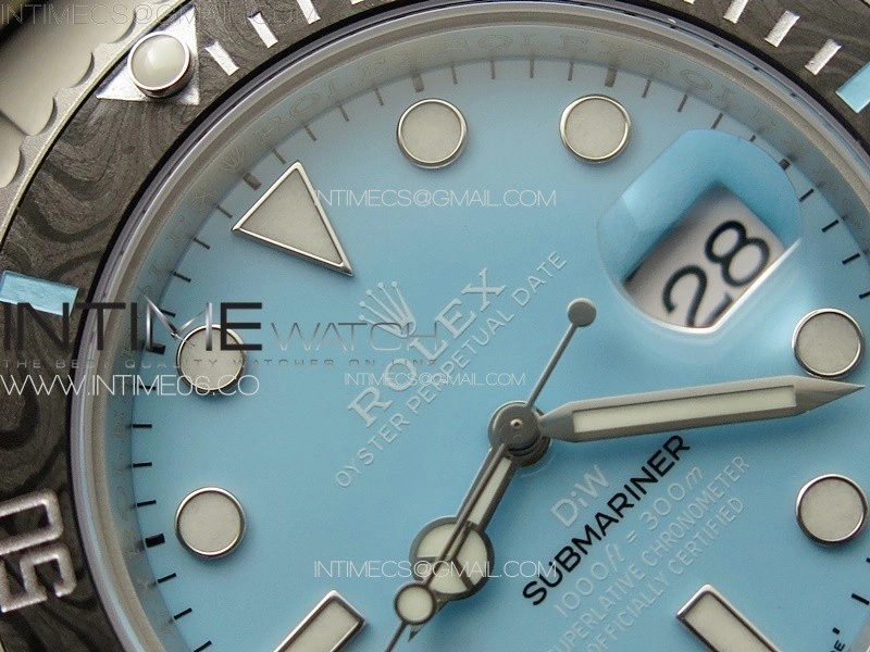 Submariner DIW Carbon Bezel VSF 1:1 Best Edition Tiffany Blue Dial on Sandblasted Bracelet VS3135