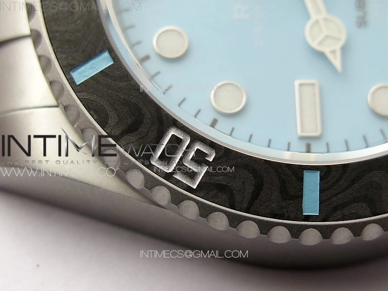 Submariner DIW Carbon Bezel VSF 1:1 Best Edition Tiffany Blue Dial on Sandblasted Bracelet VS3135