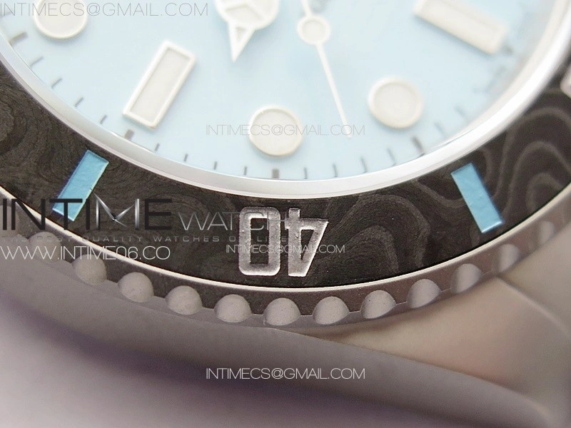 Submariner DIW Carbon Bezel VSF 1:1 Best Edition Tiffany Blue Dial on Sandblasted Bracelet VS3135
