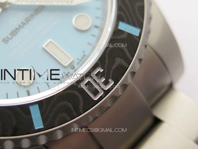 Submariner DIW Carbon Bezel VSF 1:1 Best Edition Tiffany Blue Dial on Sandblasted Bracelet VS3135