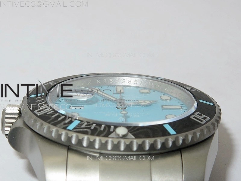 Submariner DIW Carbon Bezel VSF 1:1 Best Edition Tiffany Blue Dial on Sandblasted Bracelet VS3135