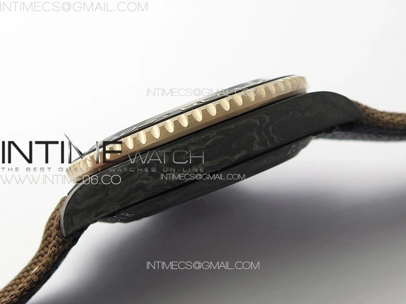 GMT Carbon DIWF Best Edition Gold Dial Arabic Markers on Green Nylon Strap SA3285 CHS