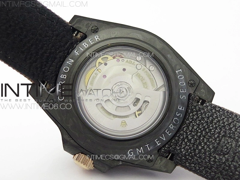 GMT Carbon DIWF Best Edition Gold Dial Arabic Markers on Green Nylon Strap SA3285 CHS
