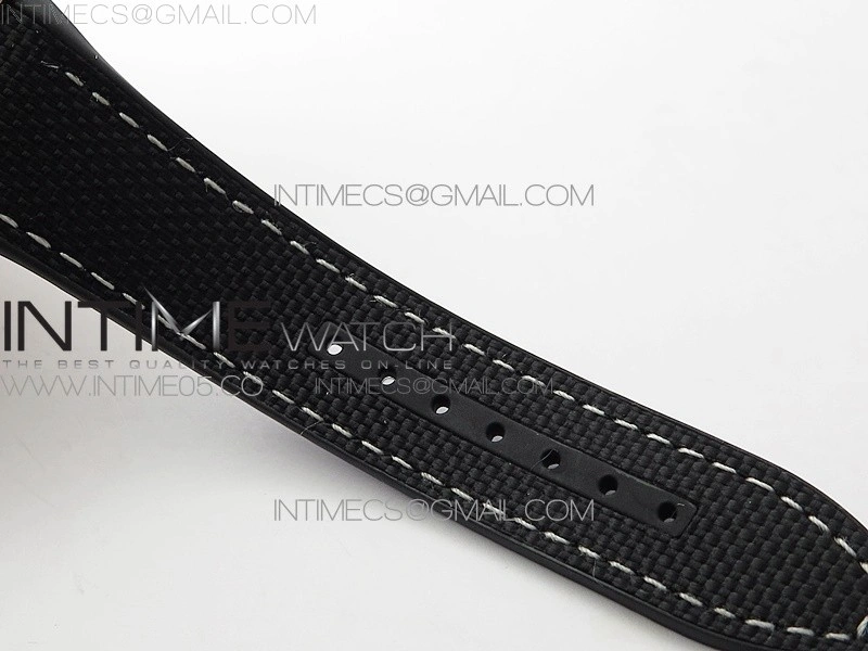 Vanguard V45 Chrono Brushed RG ABF Best Edition Black Dial on Black Gummy Strap A7750