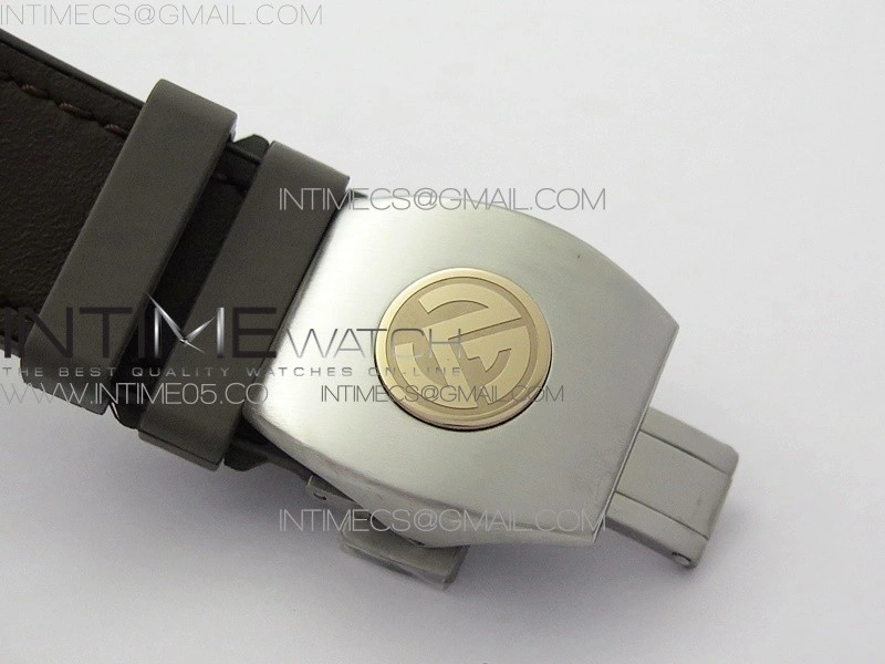 Vanguard V45 Chrono Brushed SS RG ABF Best Edition Gray Dial on Gray Gummy Strap A7750