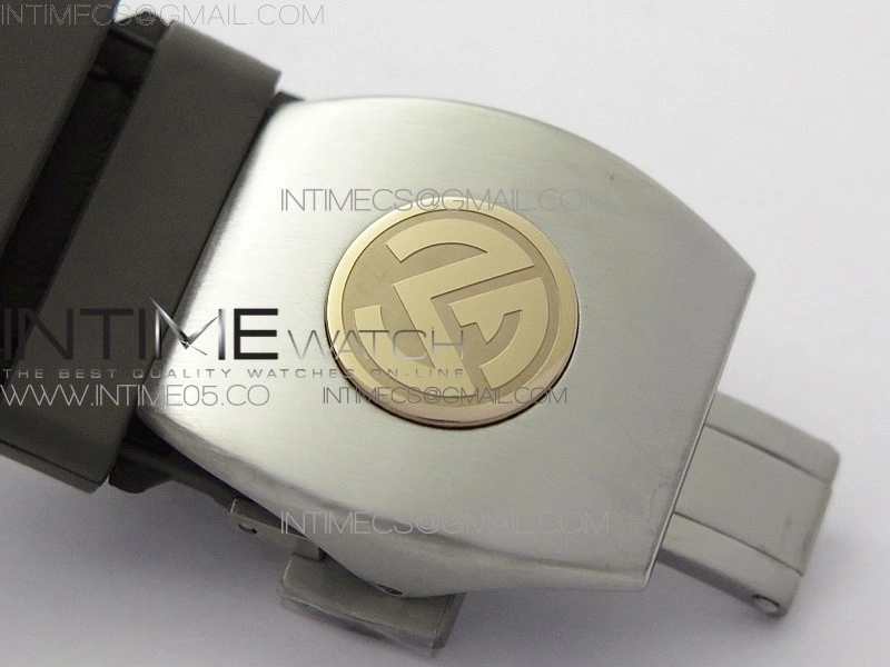 Vanguard V45 Chrono Brushed SS RG ABF Best Edition Gray Dial on Gray Gummy Strap A7750