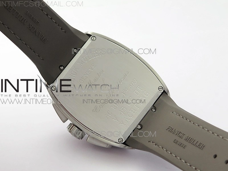 Vanguard V45 Chrono Brushed SS RG ABF Best Edition Gray Dial on Gray Gummy Strap A7750